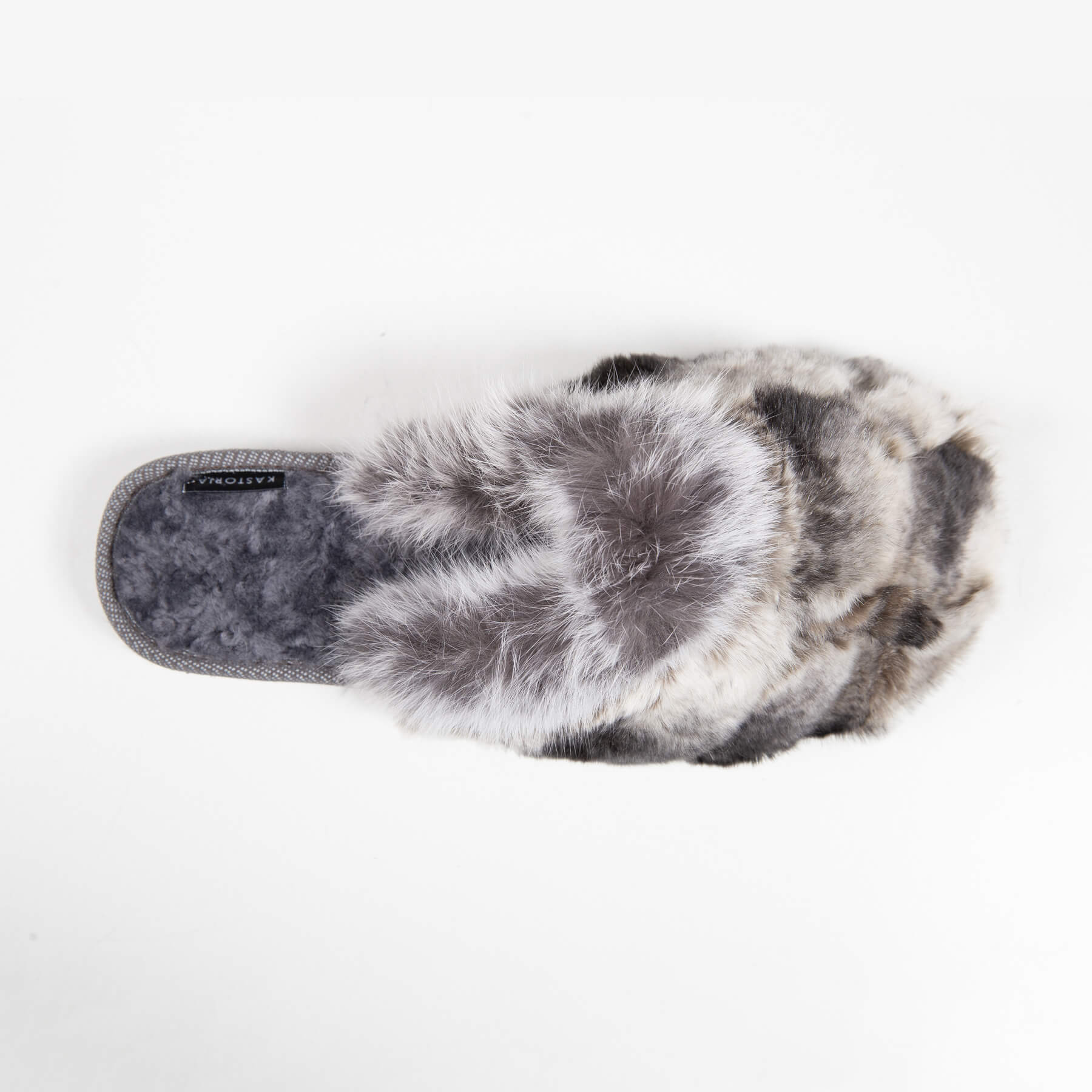 Audrey Women Genuine Fur Slippers Grey ChiliJo Luxury and High Quality